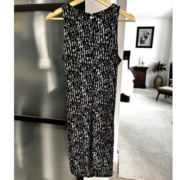 MICHAEL Michael Kors Draped Sheath Dress - Animal Print Size M - Picture 8 of 14